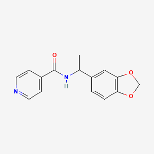 molecular formula C15H14N2O3 B4847369 N-[1-(1,3-benzodioxol-5-yl)ethyl]isonicotinamide 