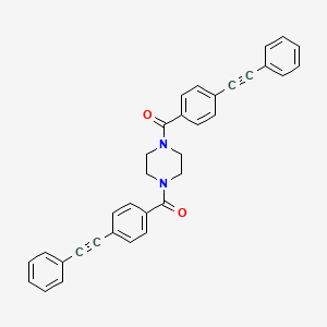 molecular formula C34H26N2O2 B4847374 1,4-bis[4-(phenylethynyl)benzoyl]piperazine 