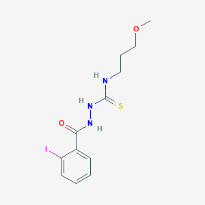 molecular formula C12H16IN3O2S B4847386 2-(2-iodobenzoyl)-N-(3-methoxypropyl)hydrazinecarbothioamide 