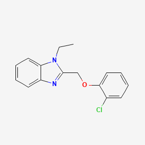 molecular formula C16H15ClN2O B4847411 2-[(2-chlorophenoxy)methyl]-1-ethyl-1H-benzimidazole 