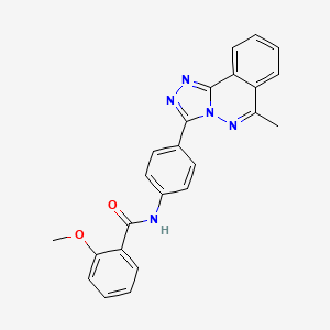 molecular formula C24H19N5O2 B4847458 2-methoxy-N-[4-(6-methyl[1,2,4]triazolo[3,4-a]phthalazin-3-yl)phenyl]benzamide 