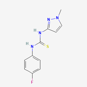 molecular formula C11H11FN4S B4847464 N-(4-fluorophenyl)-N'-(1-methyl-1H-pyrazol-3-yl)thiourea 