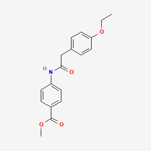 molecular formula C18H19NO4 B4847480 methyl 4-{[(4-ethoxyphenyl)acetyl]amino}benzoate 