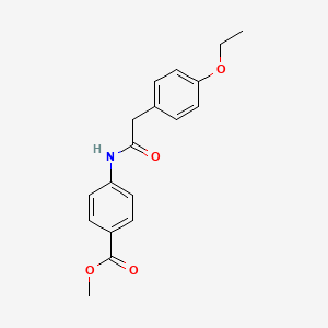 molecular formula C18H19NO4 B4847480 METHYL 4-{[2-(4-ETHOXYPHENYL)ACETYL]AMINO}BENZOATE 