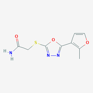 molecular formula C9H9N3O3S B4847526 2-{[5-(2-methyl-3-furyl)-1,3,4-oxadiazol-2-yl]thio}acetamide 