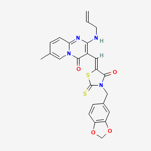 2-(allylamino)-3-{[3-(1,3-benzodioxol-5-ylmethyl)-4-oxo-2-thioxo-1,3-thiazolidin-5-ylidene]methyl}-7-methyl-4H-pyrido[1,2-a]pyrimidin-4-one