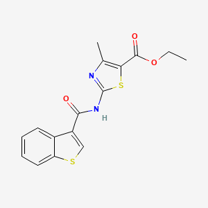 molecular formula C16H14N2O3S2 B4847577 ethyl 2-[(1-benzothien-3-ylcarbonyl)amino]-4-methyl-1,3-thiazole-5-carboxylate 