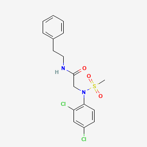 molecular formula C17H18Cl2N2O3S B4847585 N~2~-(2,4-dichlorophenyl)-N~2~-(methylsulfonyl)-N~1~-(2-phenylethyl)glycinamide 