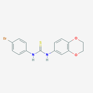 molecular formula C15H13BrN2O2S B4847593 N-(4-bromophenyl)-N'-(2,3-dihydro-1,4-benzodioxin-6-yl)thiourea 