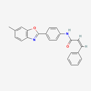 molecular formula C23H18N2O2 B4847601 N-[4-(6-methyl-1,3-benzoxazol-2-yl)phenyl]-3-phenylacrylamide 