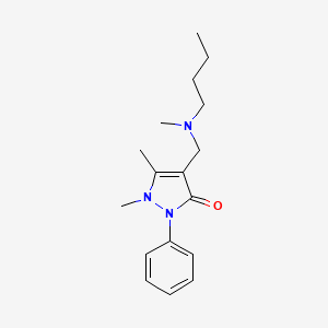 molecular formula C17H25N3O B4847633 4-{[butyl(methyl)amino]methyl}-1,5-dimethyl-2-phenyl-1,2-dihydro-3H-pyrazol-3-one 