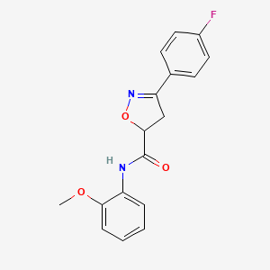 3-(4-fluorophenyl)-N-(2-methoxyphenyl)-4,5-dihydro-5-isoxazolecarboxamide
