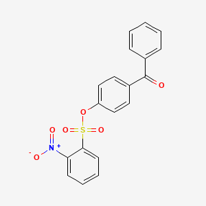 molecular formula C19H13NO6S B4847706 4-benzoylphenyl 2-nitrobenzenesulfonate 