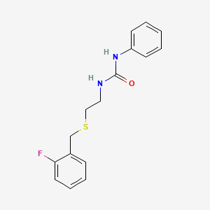 N-{2-[(2-fluorobenzyl)thio]ethyl}-N'-phenylurea