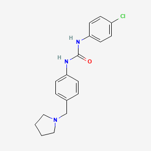 molecular formula C18H20ClN3O B4847738 N-(4-chlorophenyl)-N'-[4-(1-pyrrolidinylmethyl)phenyl]urea 