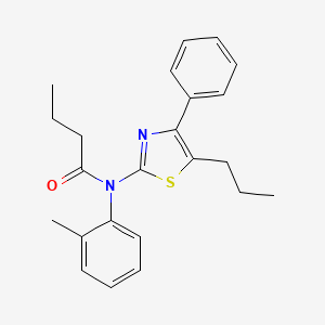 N-(2-methylphenyl)-N-(4-phenyl-5-propyl-1,3-thiazol-2-yl)butanamide