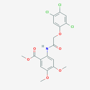 molecular formula C18H16Cl3NO6 B4847743 methyl 4,5-dimethoxy-2-{[(2,4,5-trichlorophenoxy)acetyl]amino}benzoate 