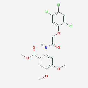 molecular formula C18H16Cl3NO6 B4847743 Methyl 4,5-dimethoxy-2-[[2-(2,4,5-trichlorophenoxy)acetyl]amino]benzoate 