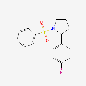 molecular formula C16H16FNO2S B4847778 2-(4-fluorophenyl)-1-(phenylsulfonyl)pyrrolidine 