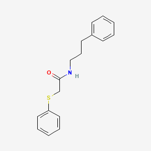 N-(3-phenylpropyl)-2-(phenylthio)acetamide
