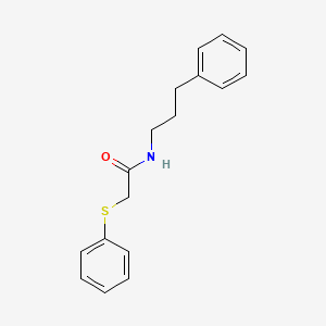 molecular formula C17H19NOS B4847799 N-(3-phenylpropyl)-2-(phenylthio)acetamide 