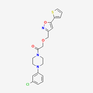 molecular formula C20H20ClN3O3S B4847831 1-(3-chlorophenyl)-4-({[5-(2-thienyl)-3-isoxazolyl]methoxy}acetyl)piperazine 