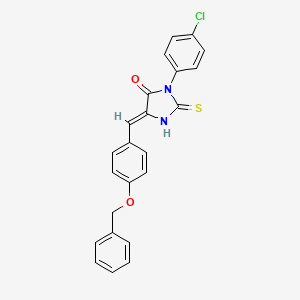 molecular formula C23H17ClN2O2S B4847852 5-[4-(benzyloxy)benzylidene]-3-(4-chlorophenyl)-2-thioxo-4-imidazolidinone 