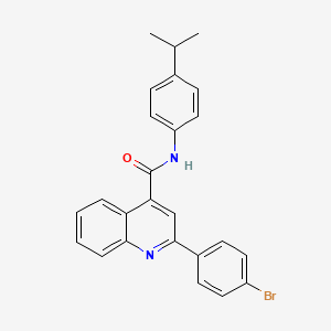 molecular formula C25H21BrN2O B4847860 2-(4-bromophenyl)-N-(4-isopropylphenyl)-4-quinolinecarboxamide 