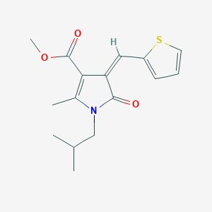 molecular formula C16H19NO3S B4847862 methyl 1-isobutyl-2-methyl-5-oxo-4-(2-thienylmethylene)-4,5-dihydro-1H-pyrrole-3-carboxylate 