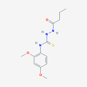 molecular formula C13H19N3O3S B4847875 2-butyryl-N-(2,4-dimethoxyphenyl)hydrazinecarbothioamide 