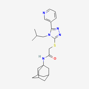 molecular formula C23H31N5OS B4847885 N-1-adamantyl-2-{[4-isobutyl-5-(3-pyridinyl)-4H-1,2,4-triazol-3-yl]thio}acetamide 
