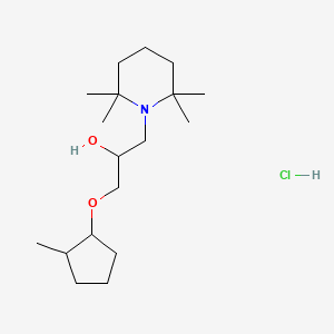 molecular formula C18H36ClNO2 B4847893 1-[(2-methylcyclopentyl)oxy]-3-(2,2,6,6-tetramethyl-1-piperidinyl)-2-propanol hydrochloride 