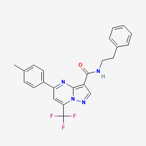 5-(4-methylphenyl)-N-(2-phenylethyl)-7-(trifluoromethyl)pyrazolo[1,5-a]pyrimidine-3-carboxamide