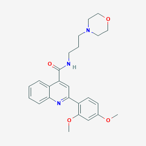 molecular formula C25H29N3O4 B4847934 2-(2,4-dimethoxyphenyl)-N-[3-(4-morpholinyl)propyl]-4-quinolinecarboxamide 