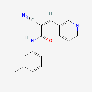 molecular formula C16H13N3O B4847942 2-cyano-N-(3-methylphenyl)-3-(3-pyridinyl)acrylamide 
