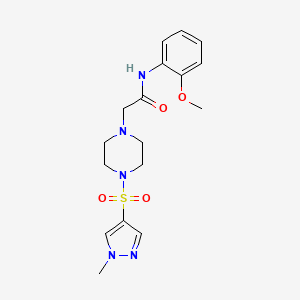 N-(2-methoxyphenyl)-2-{4-[(1-methyl-1H-pyrazol-4-yl)sulfonyl]-1-piperazinyl}acetamide