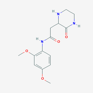 N-(2,4-dimethoxyphenyl)-2-(3-oxo-2-piperazinyl)acetamide