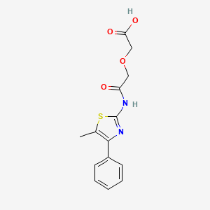 {2-[(5-methyl-4-phenyl-1,3-thiazol-2-yl)amino]-2-oxoethoxy}acetic acid