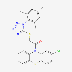2-chloro-10-{[(1-mesityl-1H-tetrazol-5-yl)thio]acetyl}-10H-phenothiazine