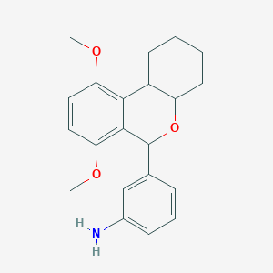 molecular formula C21H25NO3 B4848069 3-(7,10-dimethoxy-2,3,4,4a,6,10b-hexahydro-1H-benzo[c]chromen-6-yl)aniline 