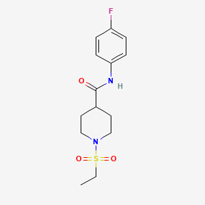 molecular formula C14H19FN2O3S B4848073 1-(ethylsulfonyl)-N-(4-fluorophenyl)-4-piperidinecarboxamide 