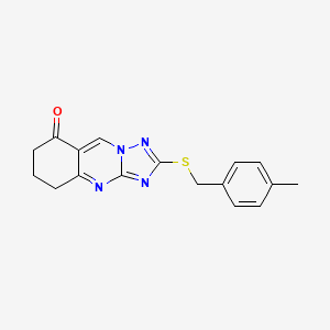 molecular formula C17H16N4OS B4848125 2-[(4-methylbenzyl)thio]-6,7-dihydro[1,2,4]triazolo[5,1-b]quinazolin-8(5H)-one 