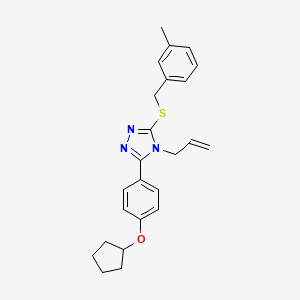 molecular formula C24H27N3OS B4848128 4-allyl-3-[4-(cyclopentyloxy)phenyl]-5-[(3-methylbenzyl)thio]-4H-1,2,4-triazole 
