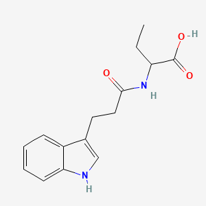 molecular formula C15H18N2O3 B4848133 2-{[3-(1H-indol-3-yl)propanoyl]amino}butanoic acid 