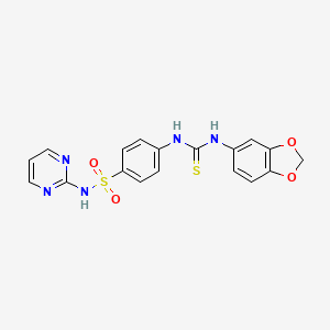 4-{[(1,3-benzodioxol-5-ylamino)carbonothioyl]amino}-N-2-pyrimidinylbenzenesulfonamide