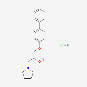 molecular formula C19H24ClNO2 B4848143 1-(4-biphenylyloxy)-3-(1-pyrrolidinyl)-2-propanol hydrochloride 