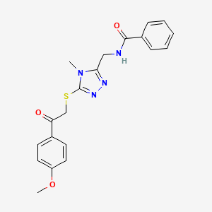 molecular formula C20H20N4O3S B4848155 N-[(5-{[2-(4-methoxyphenyl)-2-oxoethyl]thio}-4-methyl-4H-1,2,4-triazol-3-yl)methyl]benzamide 