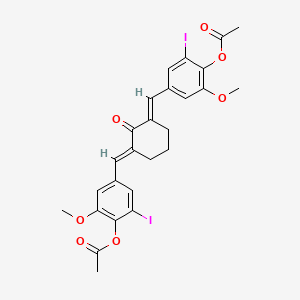(2-oxo-1,3-cyclohexanediylidene)bis(methylylidene-2-iodo-6-methoxy-4,1-phenylene) diacetate