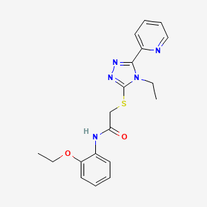 molecular formula C19H21N5O2S B4848173 N-(2-ethoxyphenyl)-2-{[4-ethyl-5-(2-pyridinyl)-4H-1,2,4-triazol-3-yl]thio}acetamide CAS No. 578751-33-4