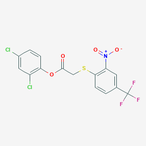 molecular formula C15H8Cl2F3NO4S B4848210 2,4-dichlorophenyl {[2-nitro-4-(trifluoromethyl)phenyl]thio}acetate 